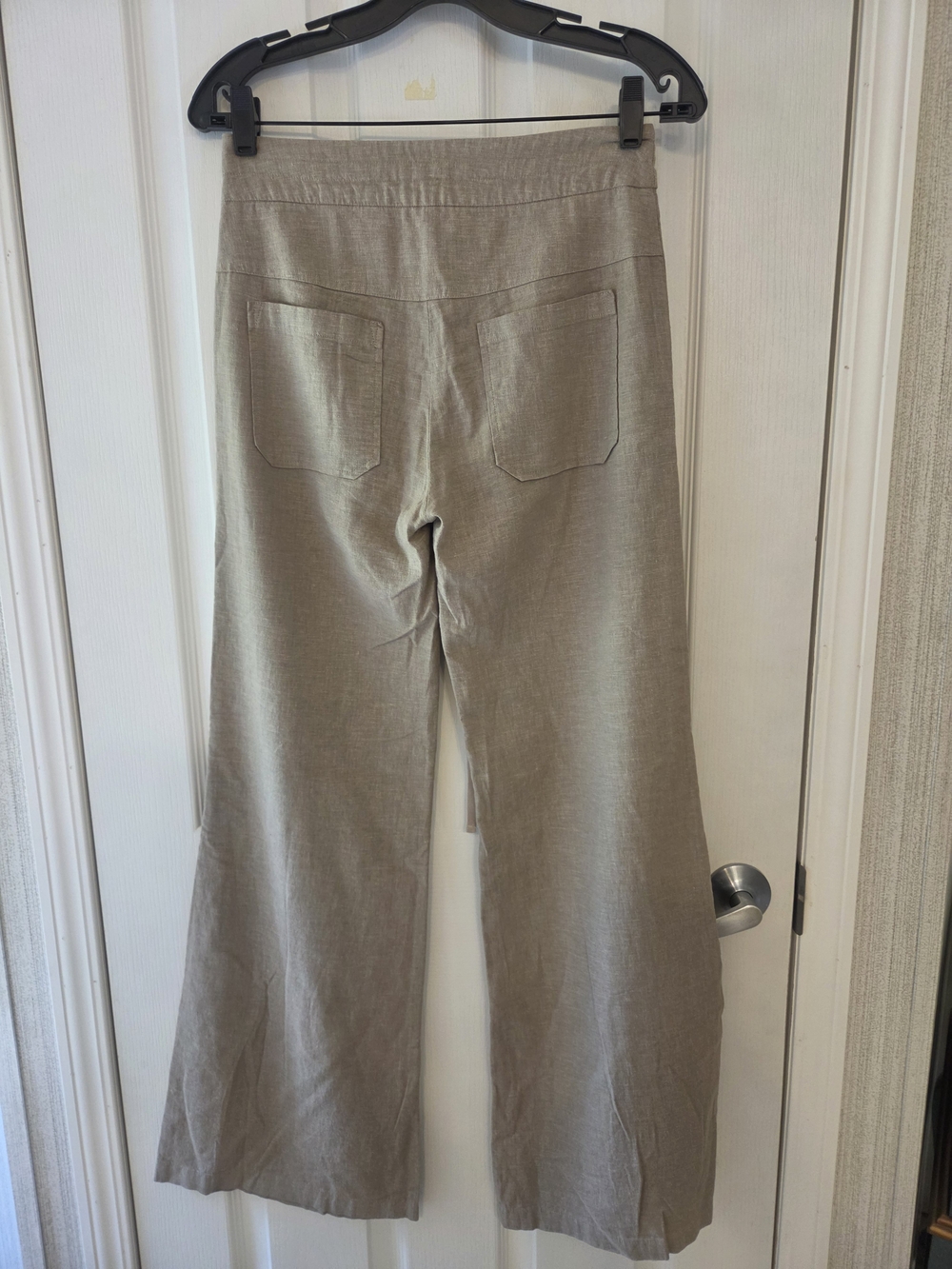 Saint Grace Beige Wide-Leg Drawstring Chinos - Picture 3 of 5
